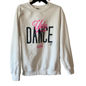 Gildan White UDA Dance Sweatshirt with Pink and Black Print
